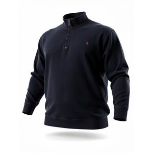 Polo Ralph Lauren Big &‎ Tall 2XB Navy Blue 1/4 Zip Long Sleeve Pullover Shirt